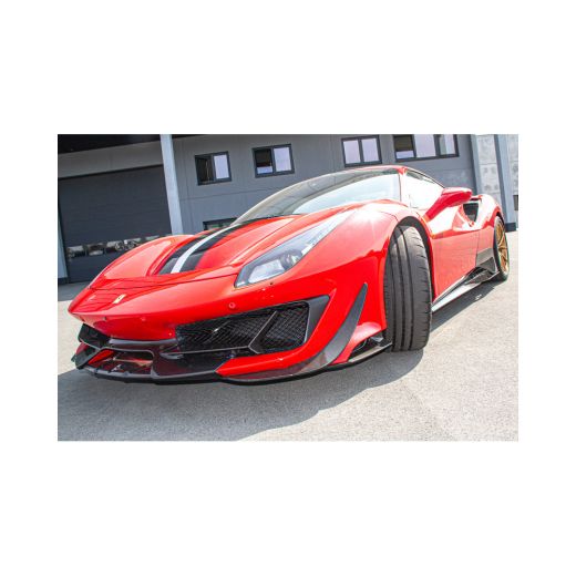 Buy Capristo Ferrari 488 Pista Carbon Fiber Front Spoiler with Side Wings by Capristo Exhaust for only $7,030.00 at Racingpowersports.com, Main Website.