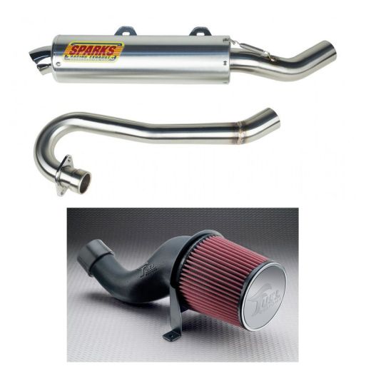Buy Sparks Racing X6 Big Core Exhaust Fuel Customs Air Intake Yamaha YFZ450 by Sparks Racing for only $850.95 at Racingpowersports.com, Main Website.