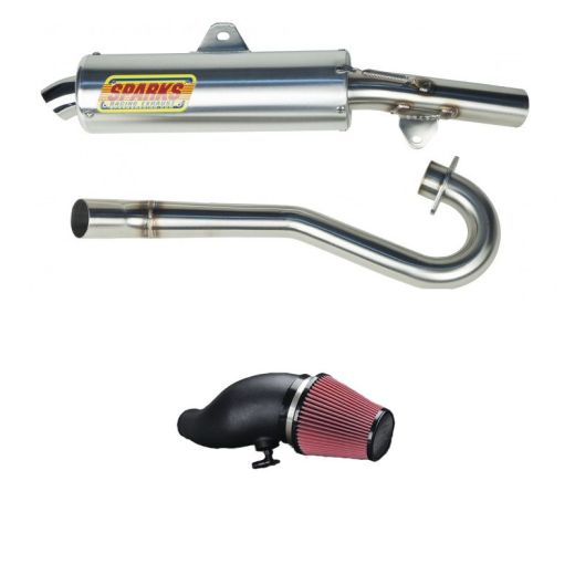 Buy Sparks Racing X6 Race Core Exhaust Fuel Customs Intake Black Kawasaki KFX450R by Sparks Racing for only $830.95 at Racingpowersports.com, Main Website.