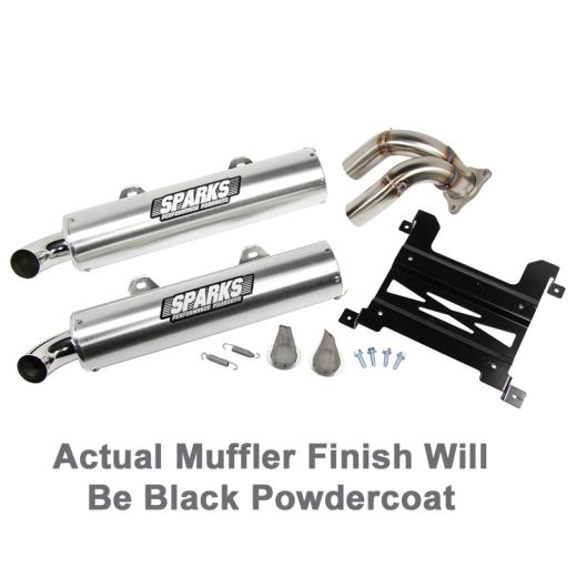 Buy Sparks Polaris 16+ RZR XP/XP4 Turbo X-6 Stainless Slip-On Exhaust System Black by Sparks Racing for only $879.95 at Racingpowersports.com, Main Website.
