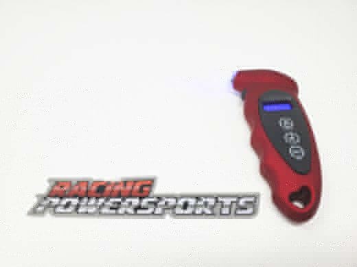 Buy RacingPowerSports LCD Digital Tire Air Pressure Gauge Red 150PSI 4 Settings by RacingPowerSports for only $7.99 at Racingpowersports.com, Main Website.