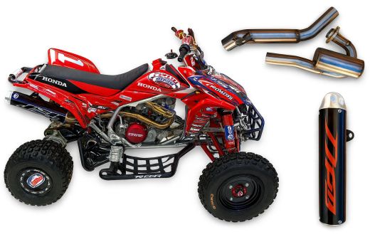Buy Dasa Exhaust Full System AMA Ed. Honda TRX450R 04-05 Black/Brush/Red by Dasa Racing for only $679.95 at Racingpowersports.com, Main Website.