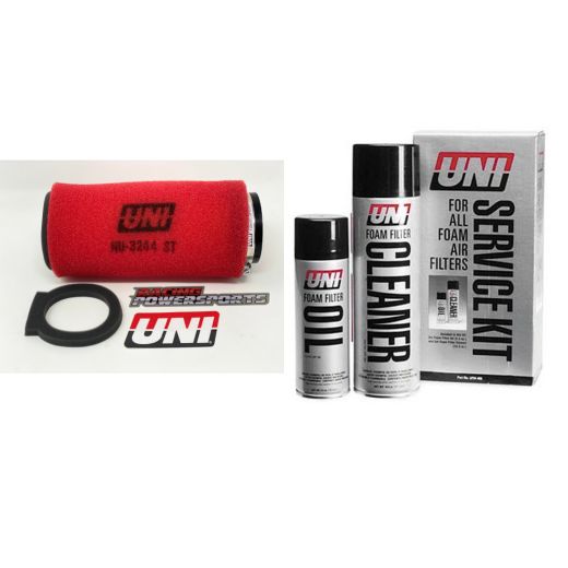 Buy Uni Dual Stage Air Filter Kit Yamaha Raptor 350 / Grizzly 660 by Uni Filter for only $48.10 at Racingpowersports.com, Main Website.