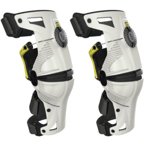 Buy Mobius X8 Knee Braces Small White / Acid Yellow PAIR Dirt Bike MX ATV - OPEN BOX by Mobius for only $499.95 at Racingpowersports.com, Main Website.