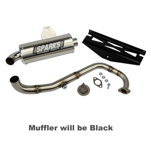 Buy Sparks Racing X-6 Stainless Steel Exhaust System 10-17 Polaris RZR 170 Black by Sparks Racing for only $599.95 at Racingpowersports.com, Main Website.