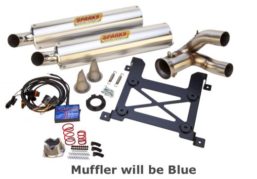 Buy Sparks Racing Stage 1 Power Kit Ss Slip On Blue Exhaust Polaris Rzr Xp 1000 by Sparks Racing for only $1,460.80 at Racingpowersports.com, Main Website.