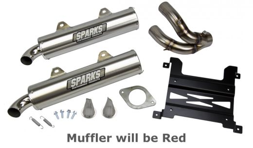Buy Sparks Racing X-6 Stainless Steel Slip On Red Polaris Rzr Xp 1000 by Sparks Racing for only $769.95 at Racingpowersports.com, Main Website.