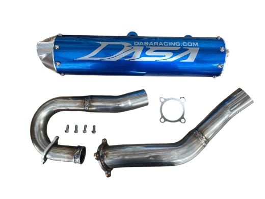 Buy Dasa Exhaust Full System Clasic Ed. Yamaha YFZ450R Blue/Brush/Grey by Dasa Racing for only $679.95 at Racingpowersports.com, Main Website.